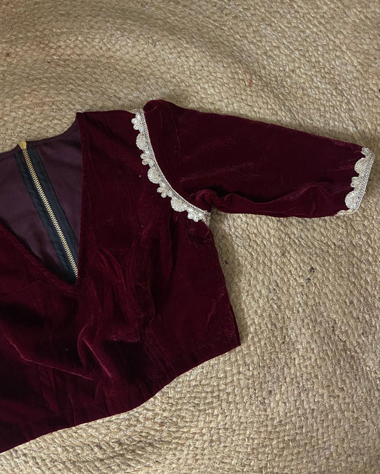 Rajkumari Dark Maroon Blouse