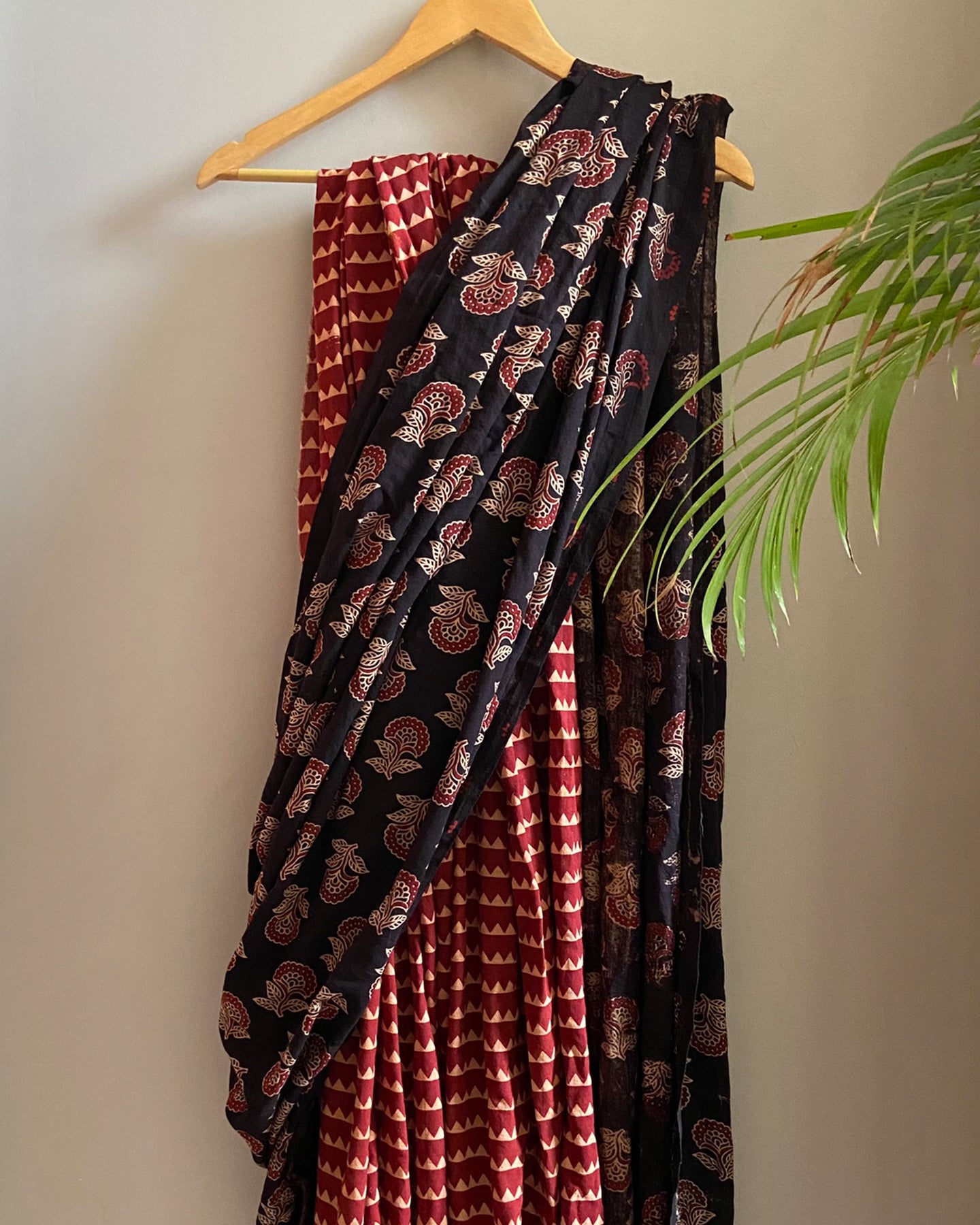 Maroon Triangle Saree