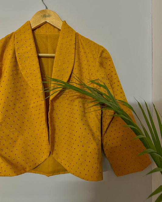 Schiffli Shore Mustard Jacket