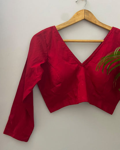 Dapperly Red Blouse