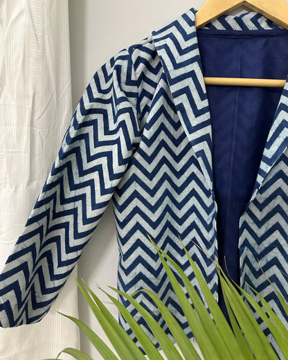 Indigo ZigZag Jacket Shrug