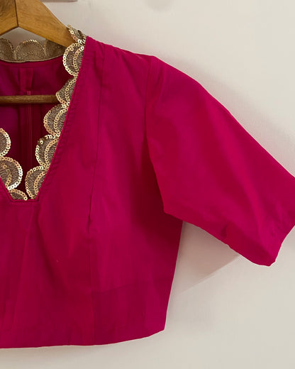 Fuchisia Shine Blouse