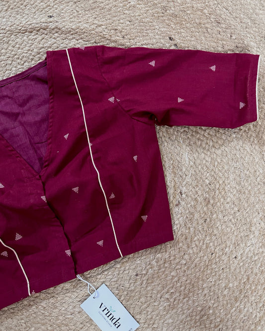 Maroon Triangle Blouse