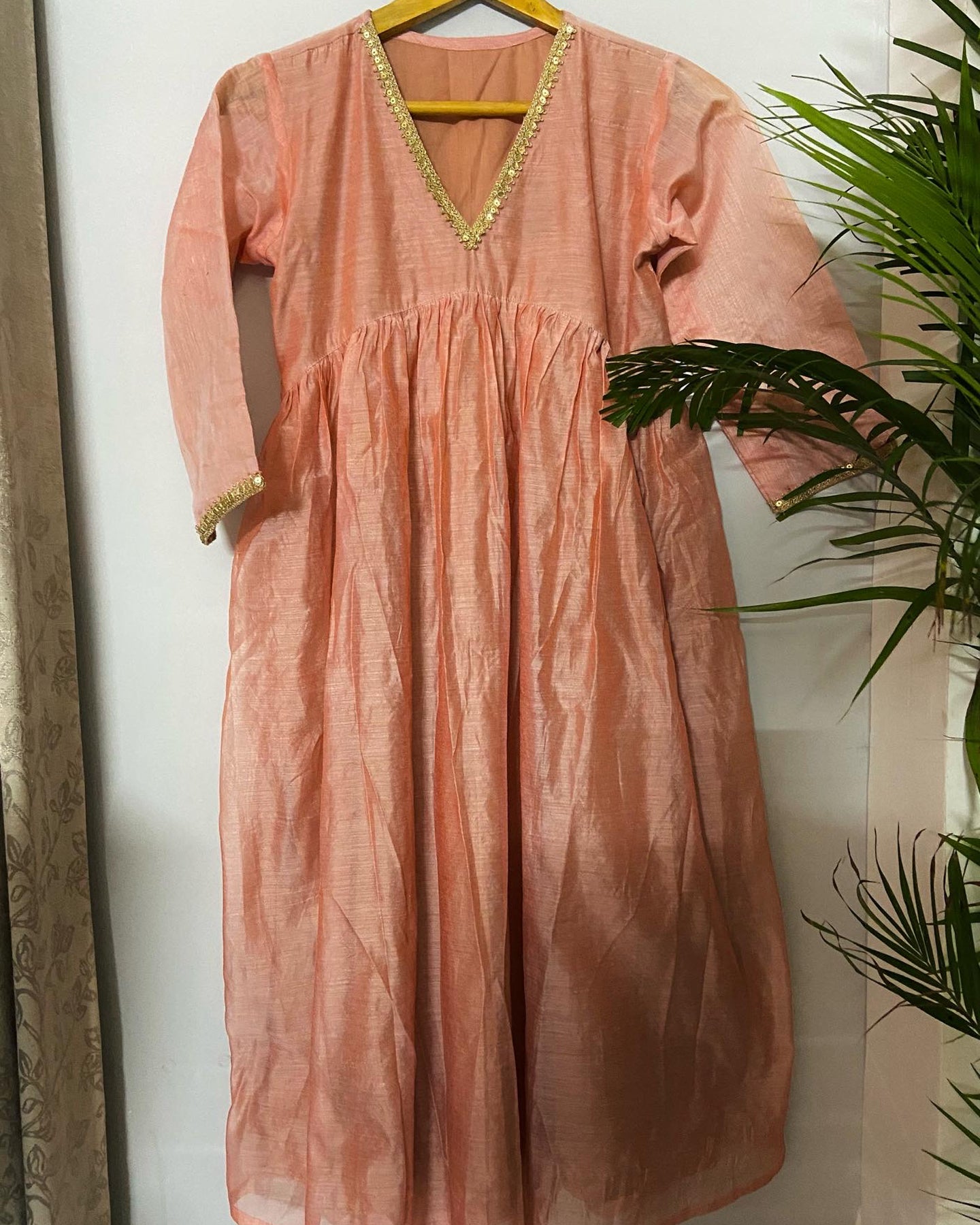 Afsana Peach Kurta