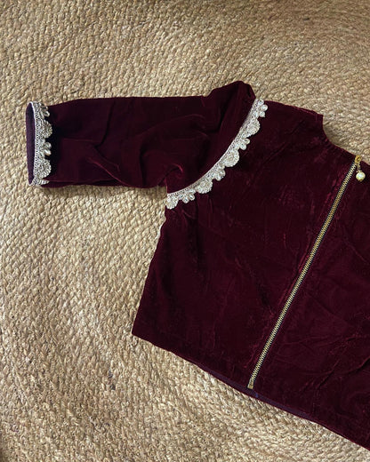 Rajkumari Dark Maroon Blouse