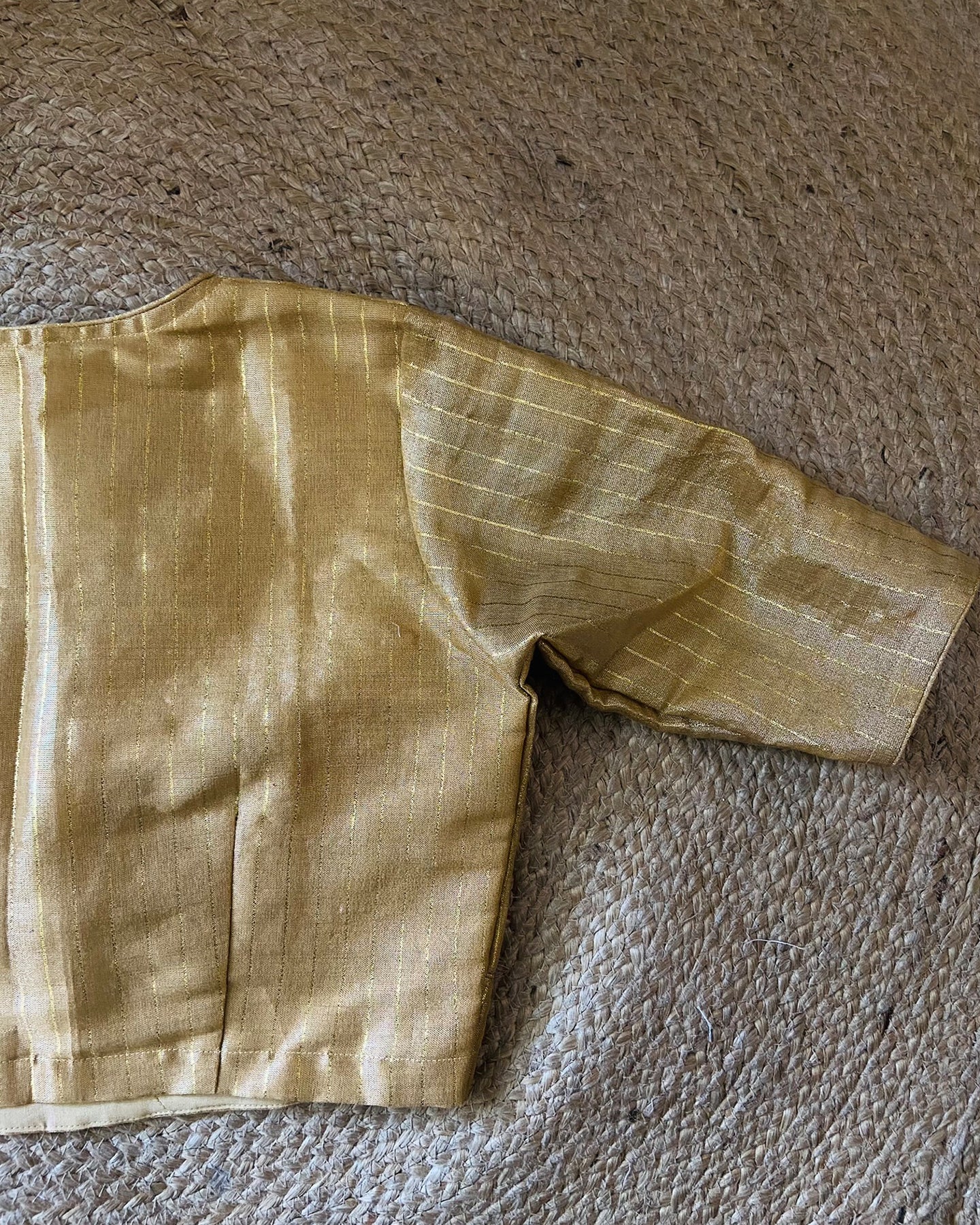 Stripes On Gold Blouse – Vrinda Clothing