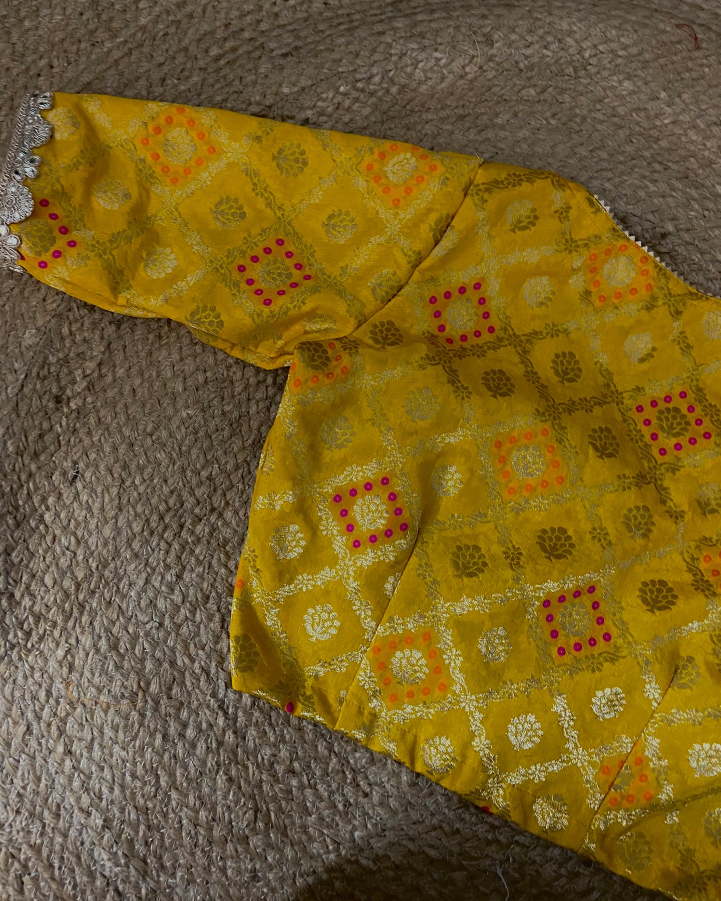 Phoolkari Mustard Blouse