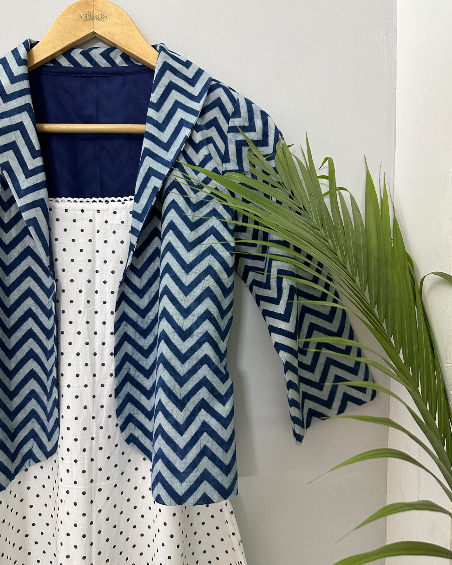 Indigo ZigZag Jacket Shrug