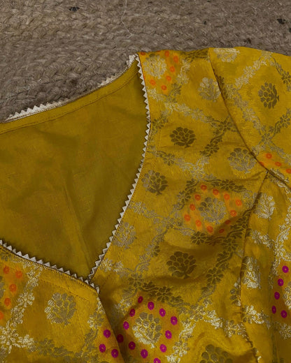 Phoolkari Mustard Blouse