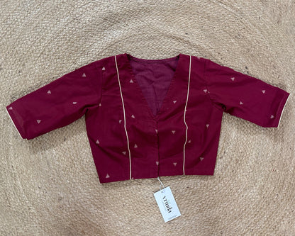 Maroon Triangle Blouse