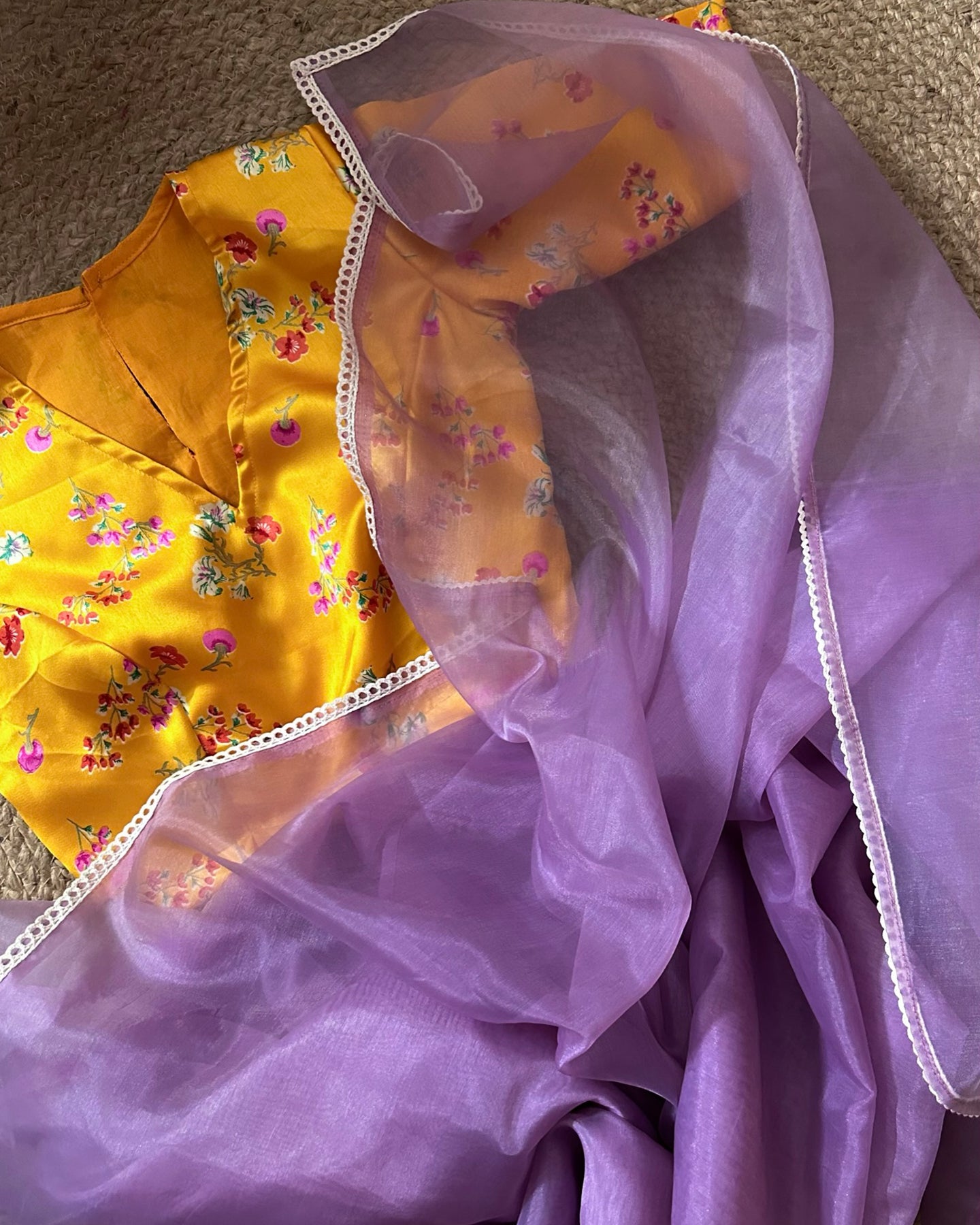 Lavender Sheer Saree