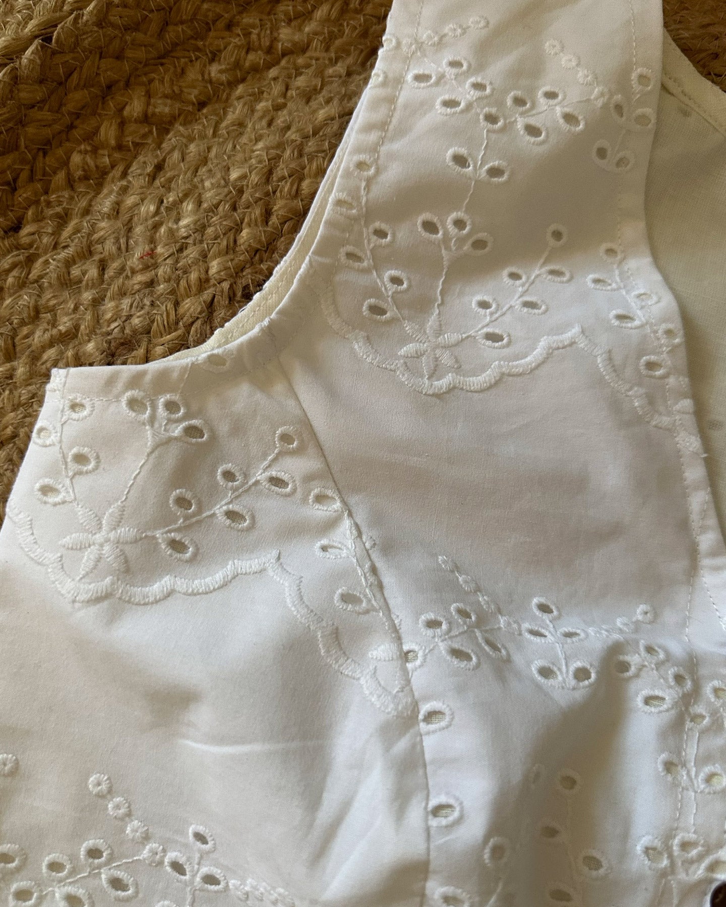 Schiffli White Blouse