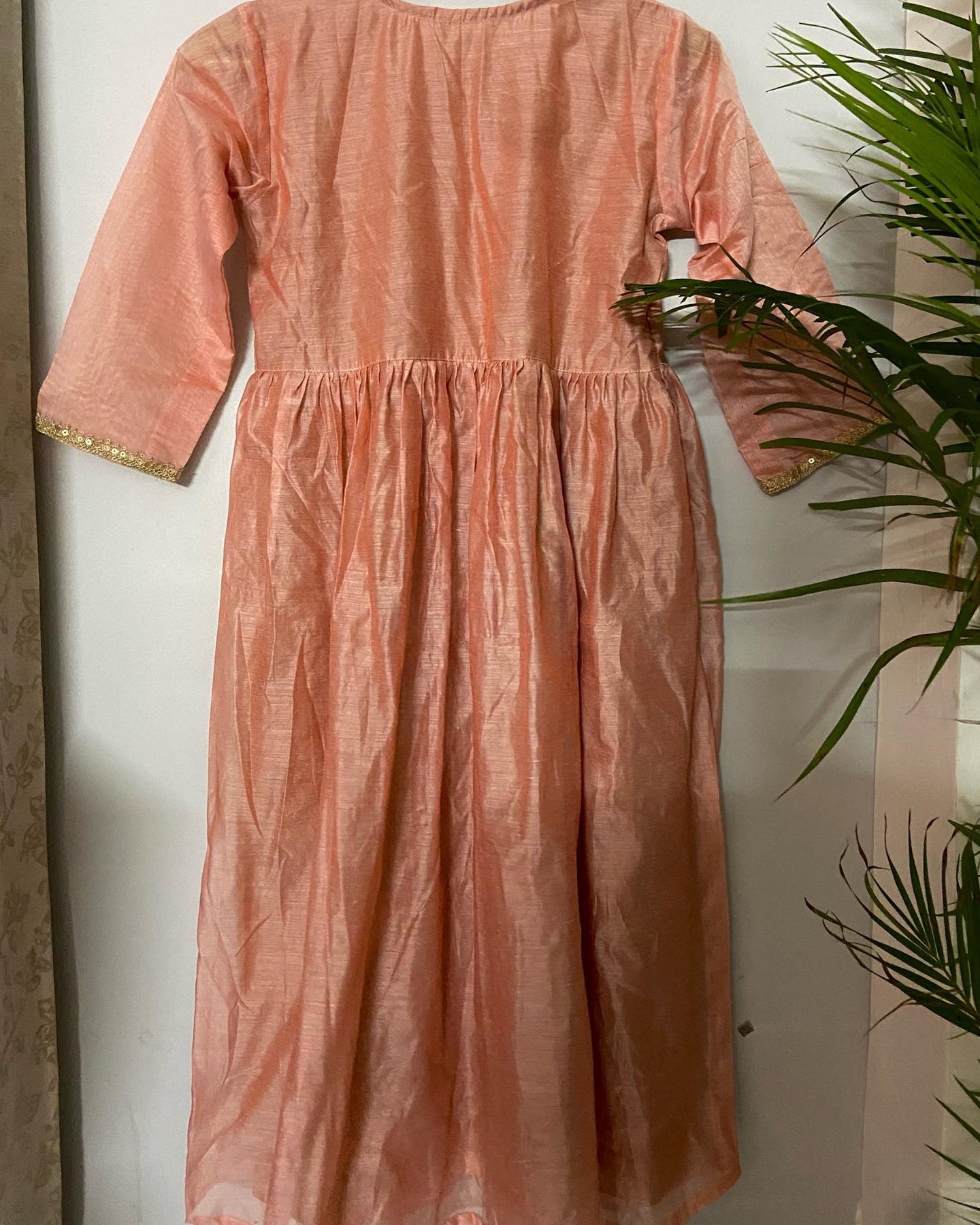 Afsana Peach Kurta