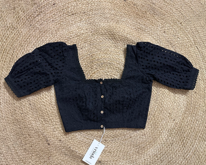 Square Black Blouse