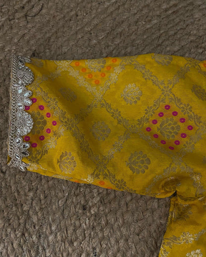 Phoolkari Mustard Blouse