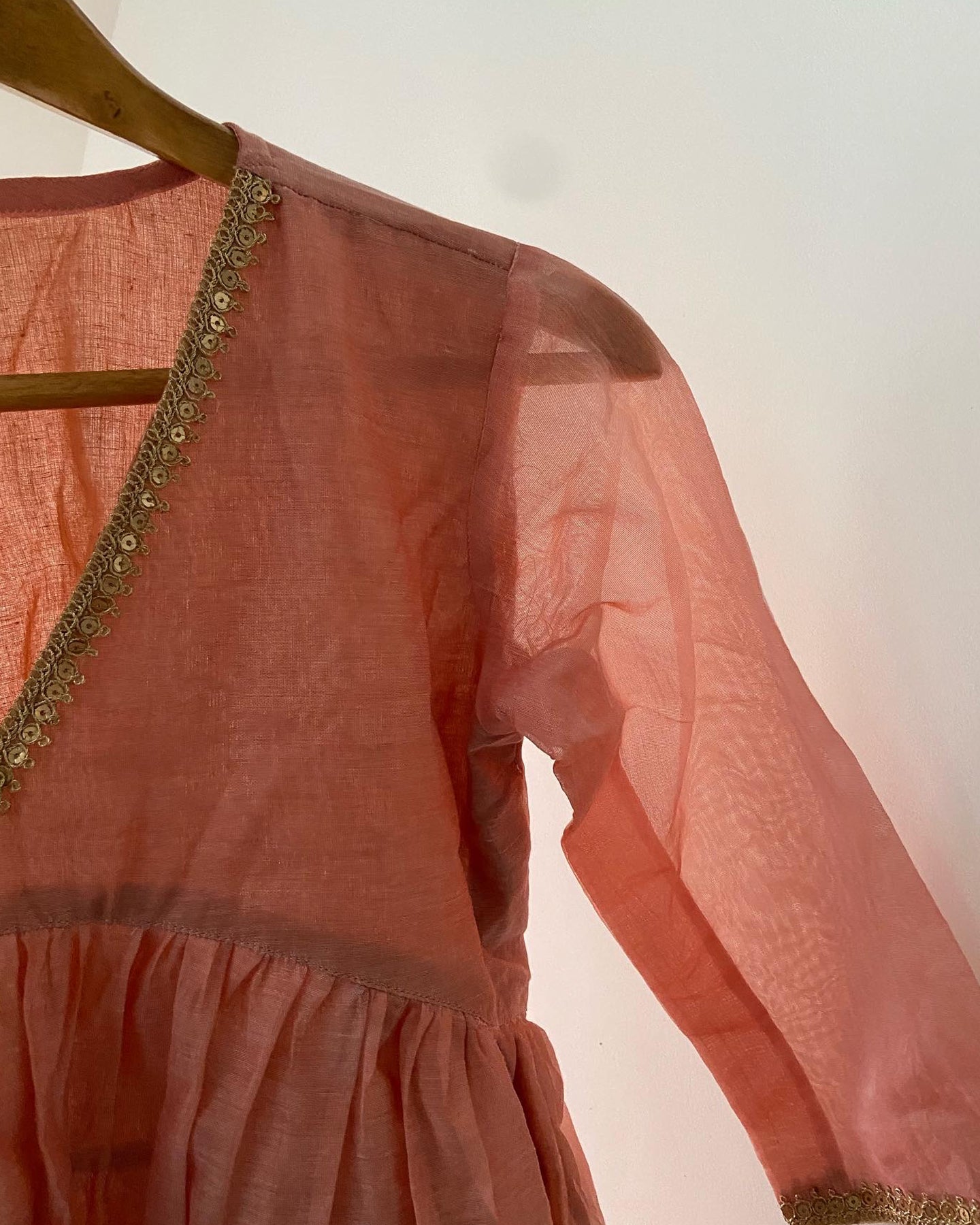 Afsana Peach Kurta