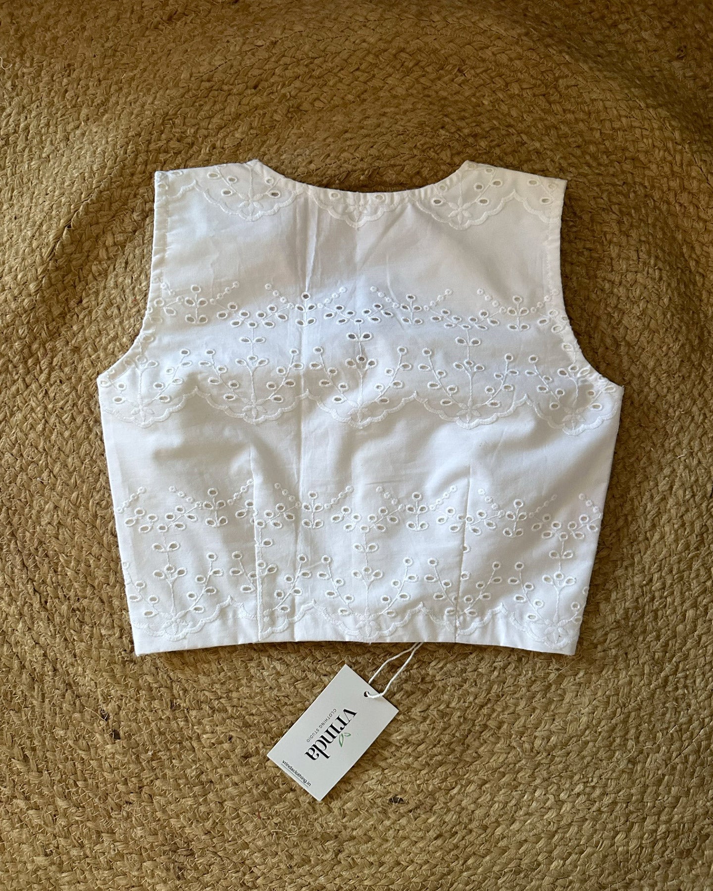 Schiffli White Blouse