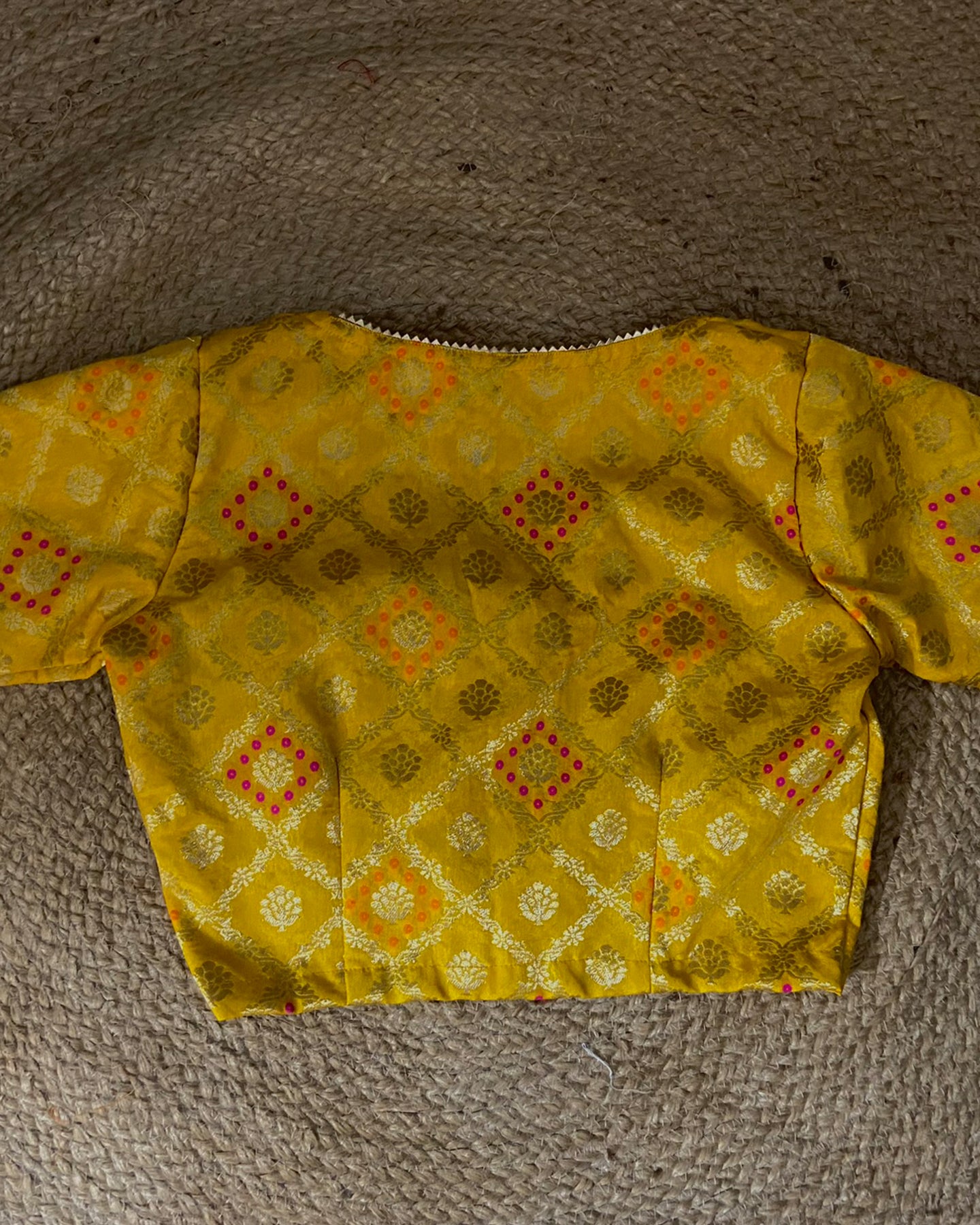 Phoolkari Mustard Blouse