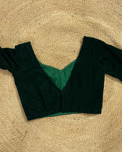 Velvet Glam Forest Green Blouse